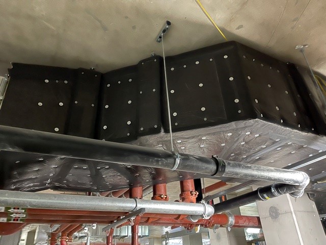 HVAC system insulated with U PROTECT Slab 4.0 ALU1