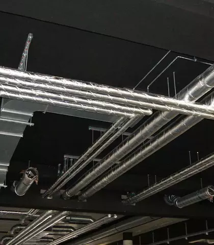 Pipes insulated with U Protect Pipe Section Alu2