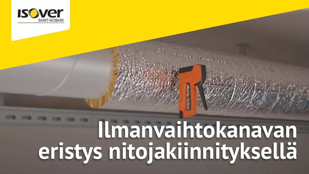 Ilmanvaihtokanavan eristys nitojakiinnityksellä thumbnail